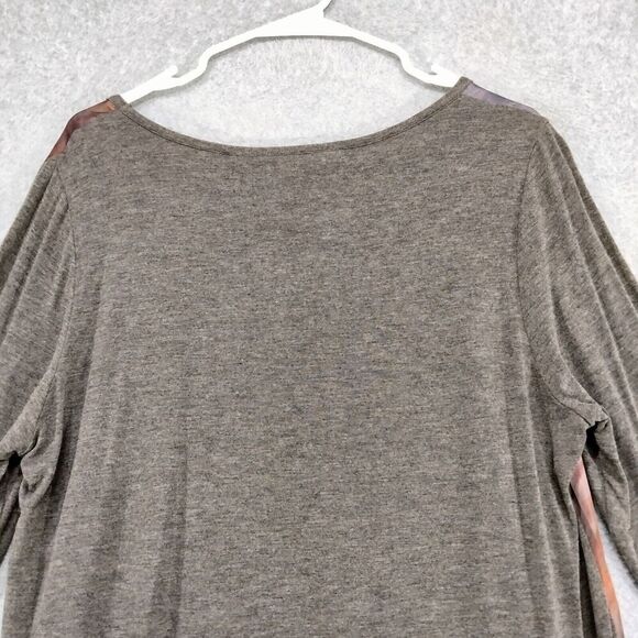 Soft Surroundings Tunic Top Womens Size L Multi Watercolor Artsy Asymmetrical - Picture 8 of 12